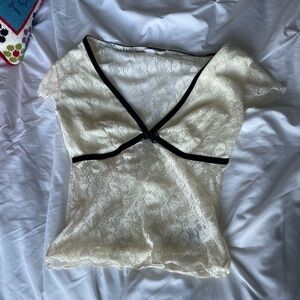 Urban outfitters white lace top